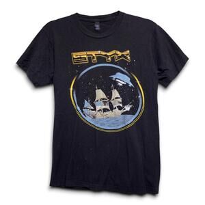 Tultex‎ Vintage Styx Black Band UFO Graphic T-Shirt - Size M